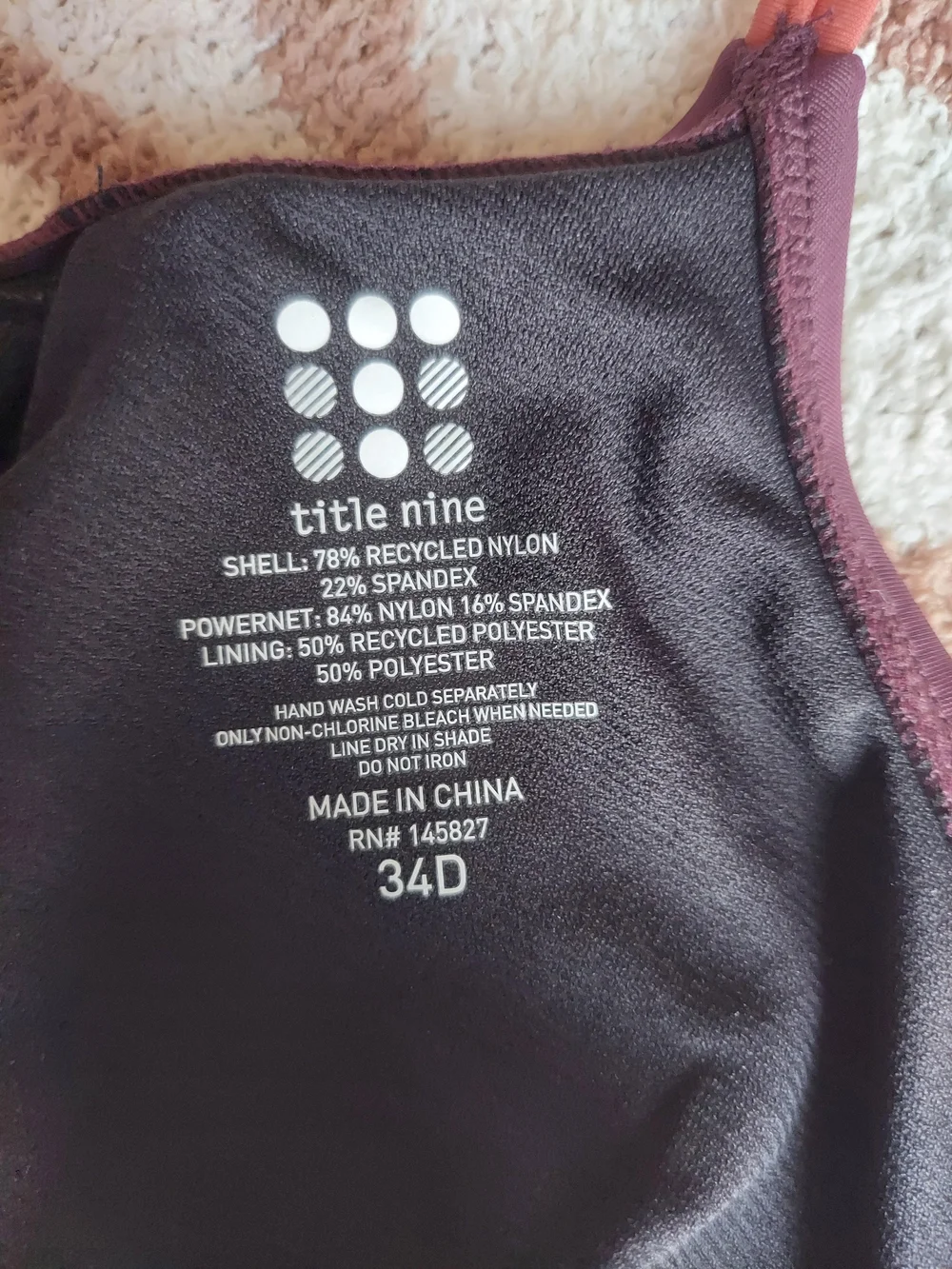 *NEW* Title Nine Tidal RAVE Tankini + High Waisted Bottoms Fig / Coral Color